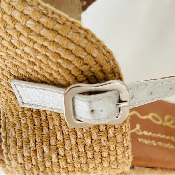 Gaimo Espadrilles Handmade in Spain Metallic Silver/Rope Espadrilles Size EU 41 - Picture 6 of 15